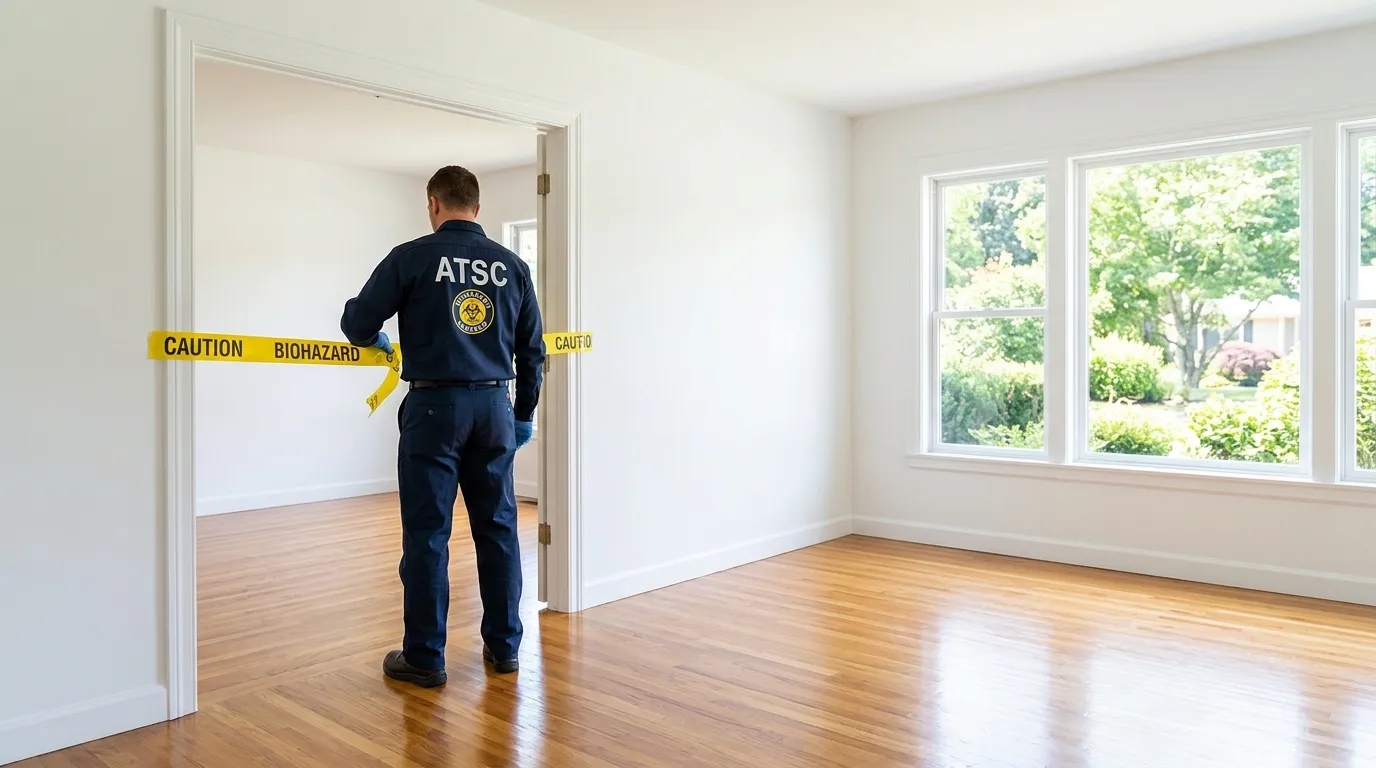 Certified biohazard cleanup crew performing Decomposition Cleanup in Far Rockaway